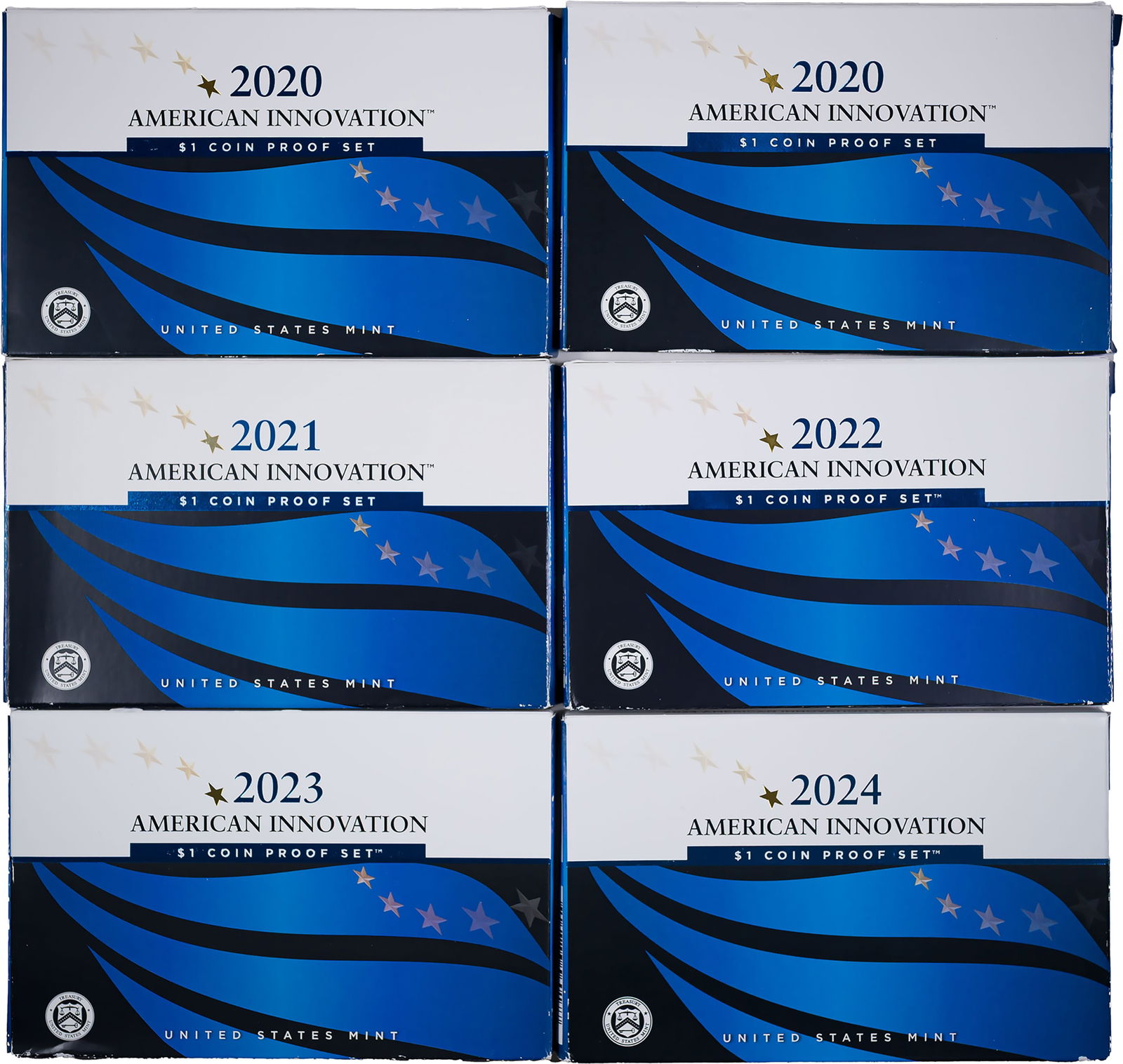 1/2 Dozen Innovation $1 Proof Sets (1 of 1)