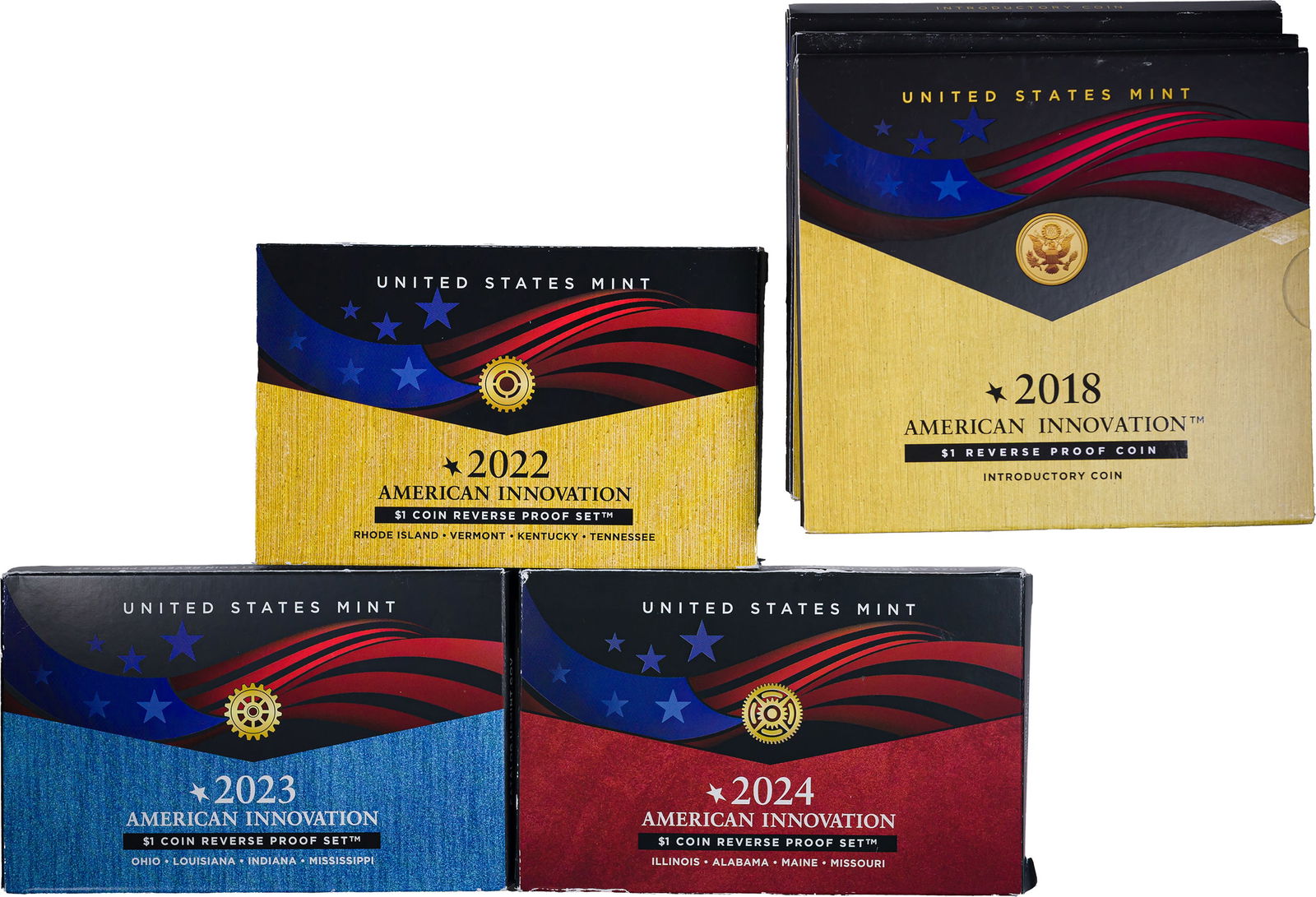 A 2nd Lot Of 1/2 Dozen Innovation $1 Proof Sets (1 of 1)