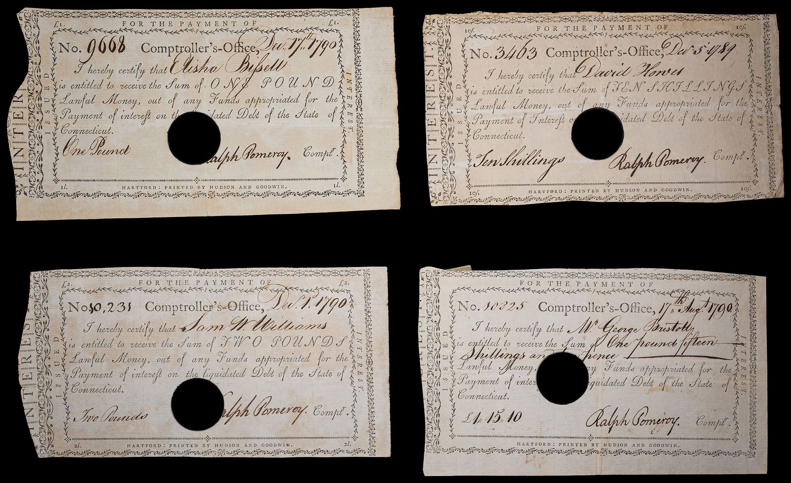 Four Connecticut Payment Certificates (1 of 1)