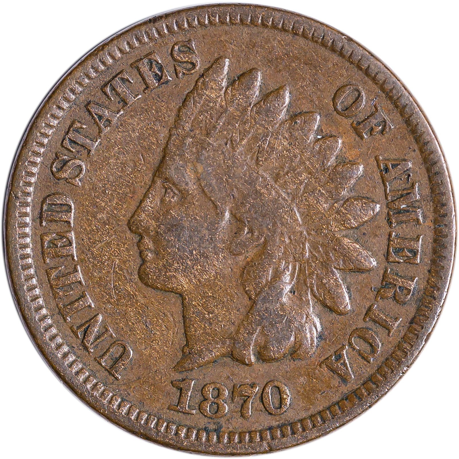 VG to Fine 1870 Indian Cent (1 of 2)