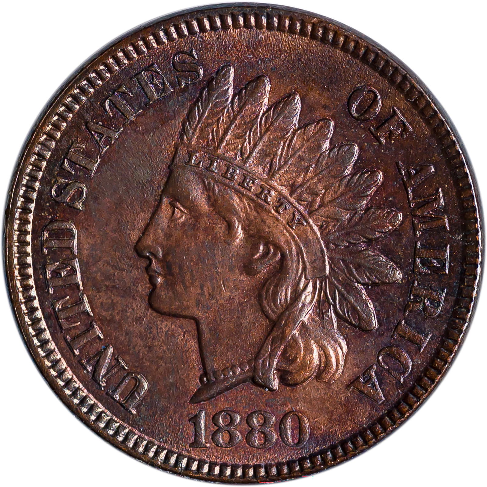 MS-63 RB 1880 Indian Cent (1 of 2)