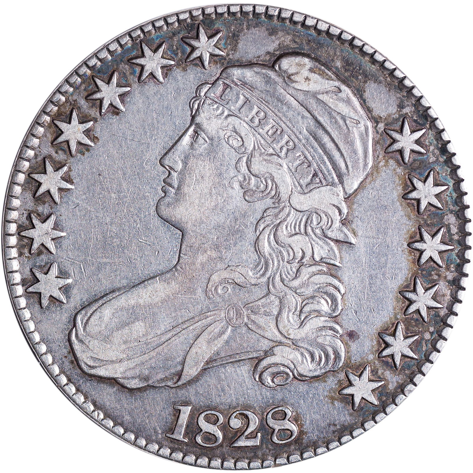 EF-40+ 1828 Capped Bust Half Dollar (1 of 2)