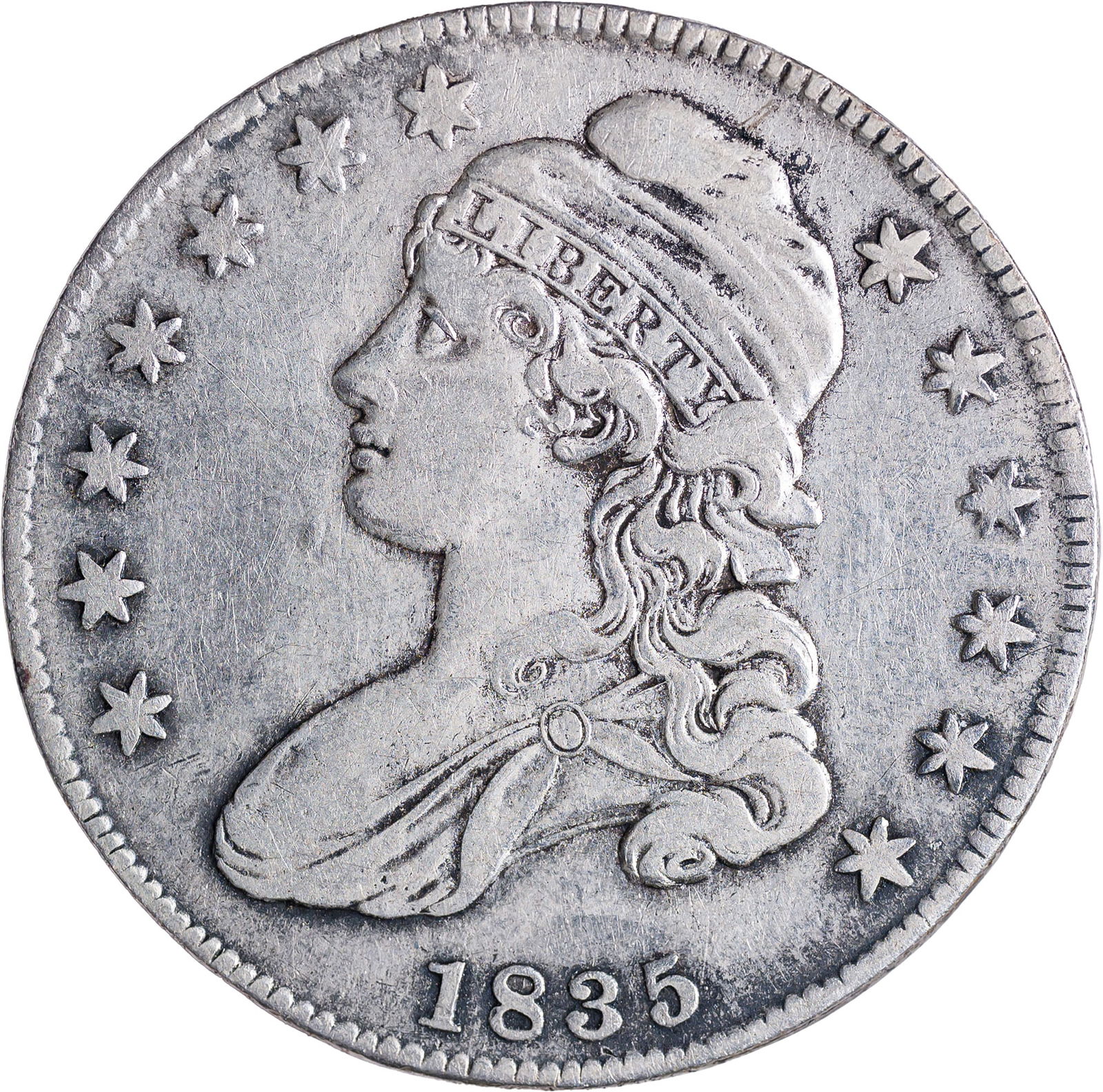 EF-40 1835 Capped Bust Half Dollar (1 of 2)