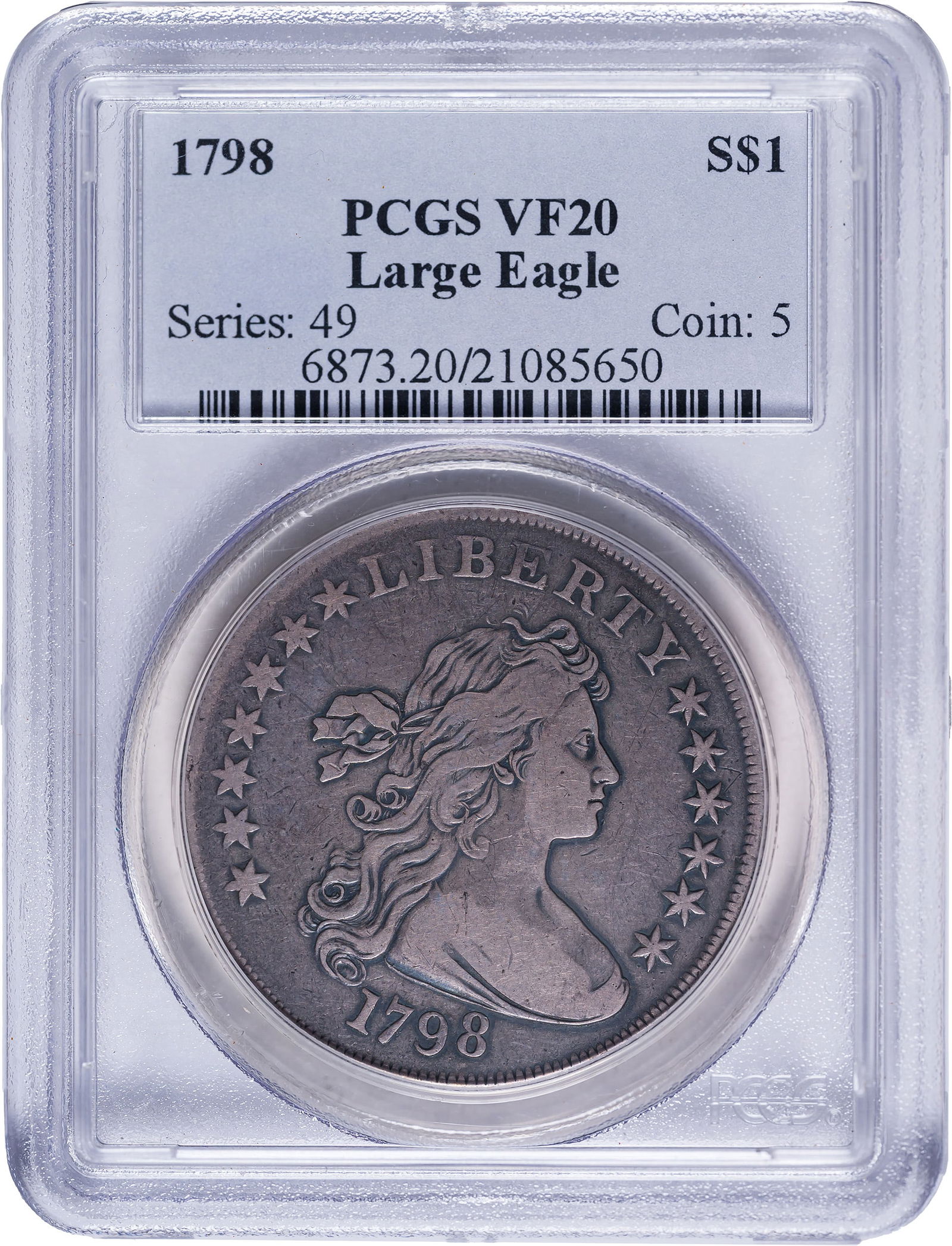PCGS VF-20 1798 Draped Bust Dollar (1 of 2)