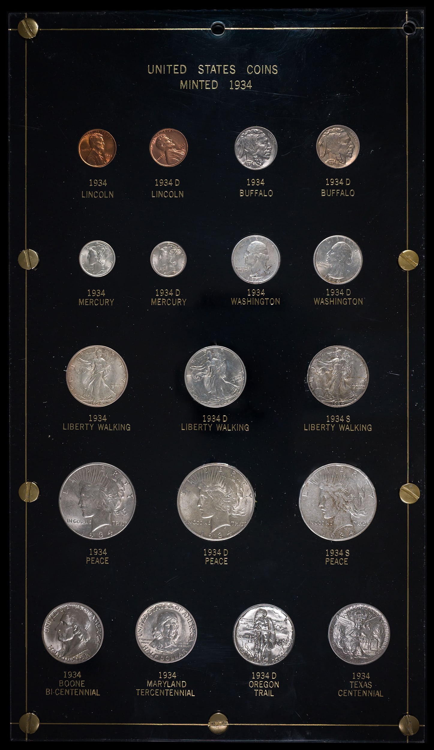 Complete High Quality Set of 1934-Dated Coins (1 of 2)