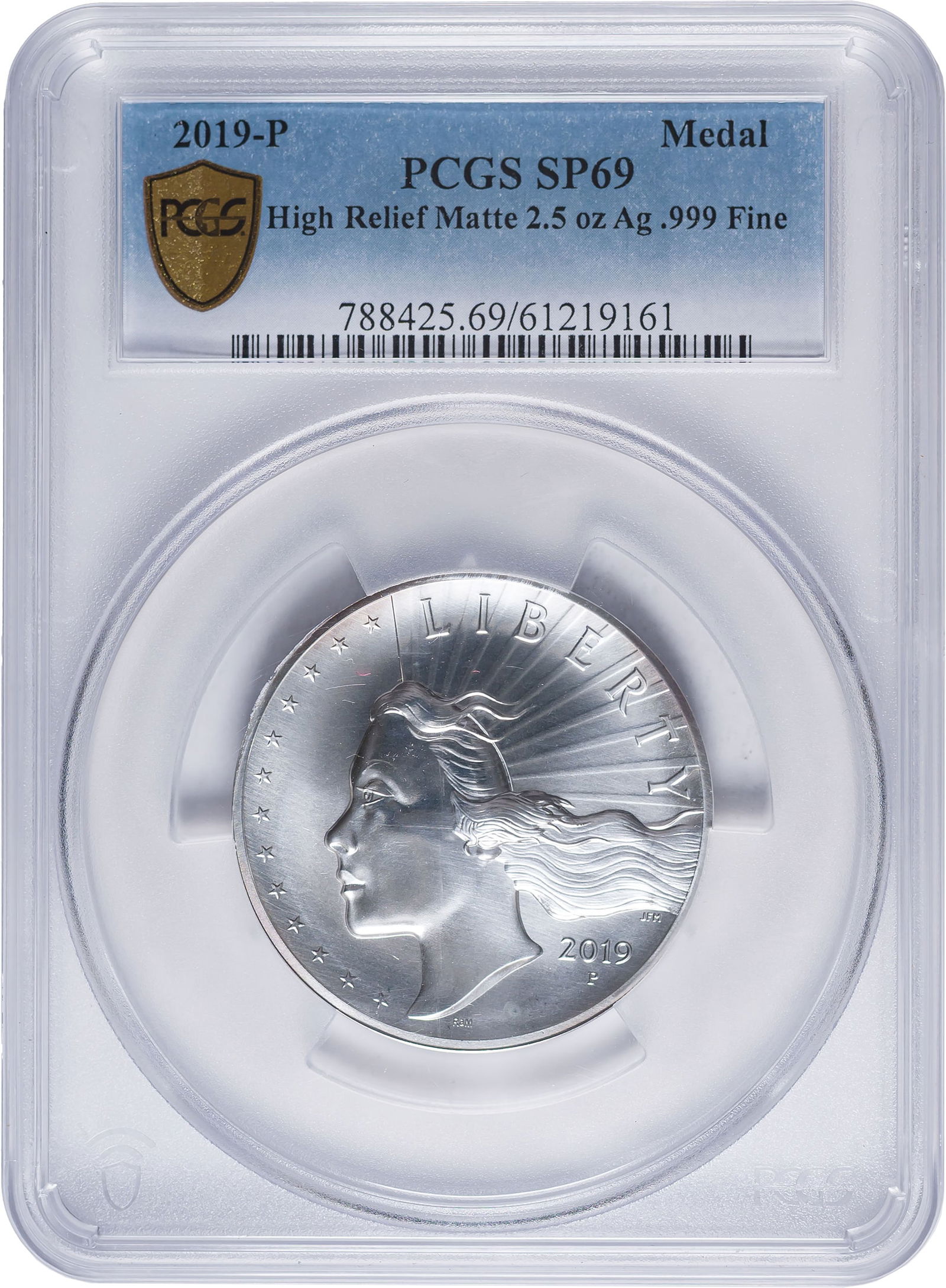 PCGS SP69 2019-P 2.5 Ounce High Relief Medal (1 of 2)