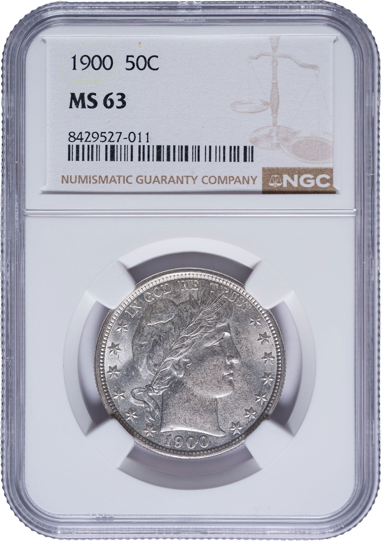 NGC MS-63 1900 Barber Half Dollar (1 of 2)