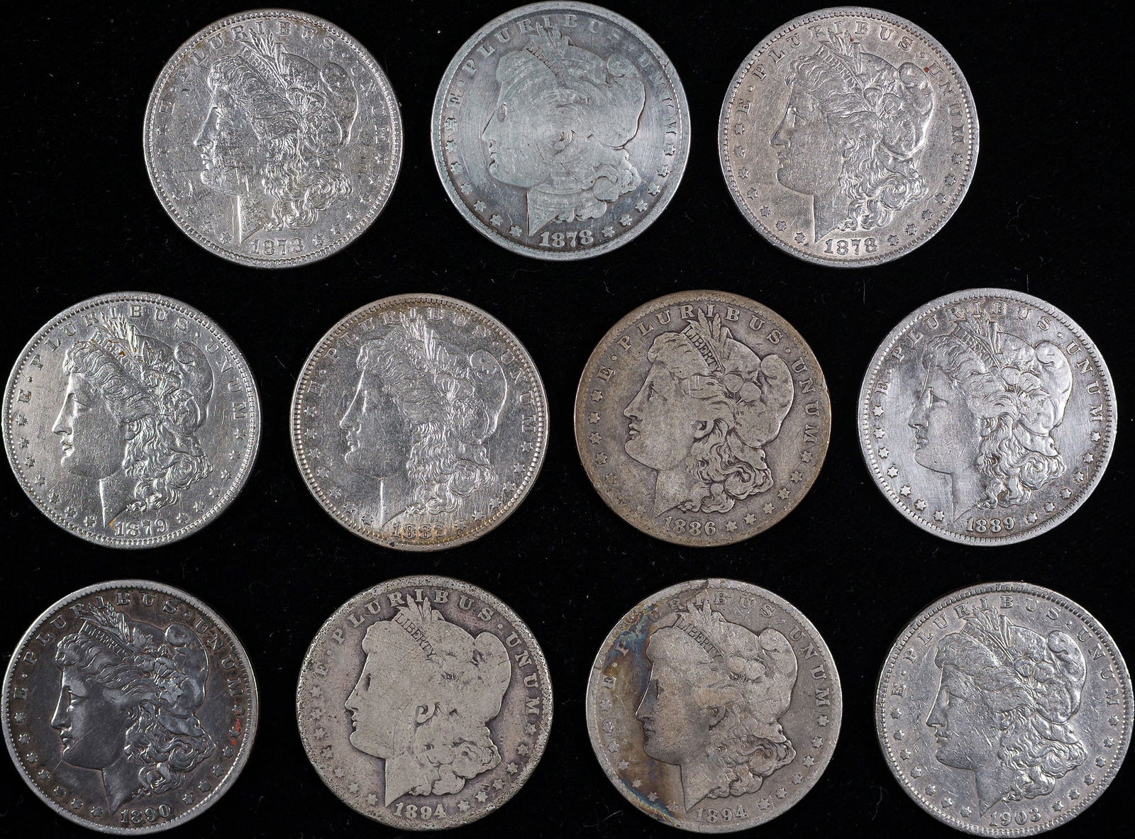 11 Piece Morgan Dollar Lot (1 of 2)