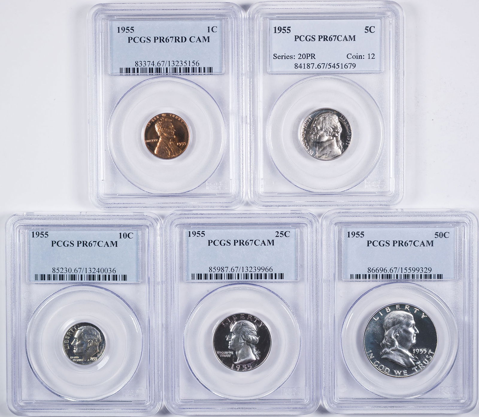 PCGS Proof-67 Cameo 1955 Proof Set (1 of 2)