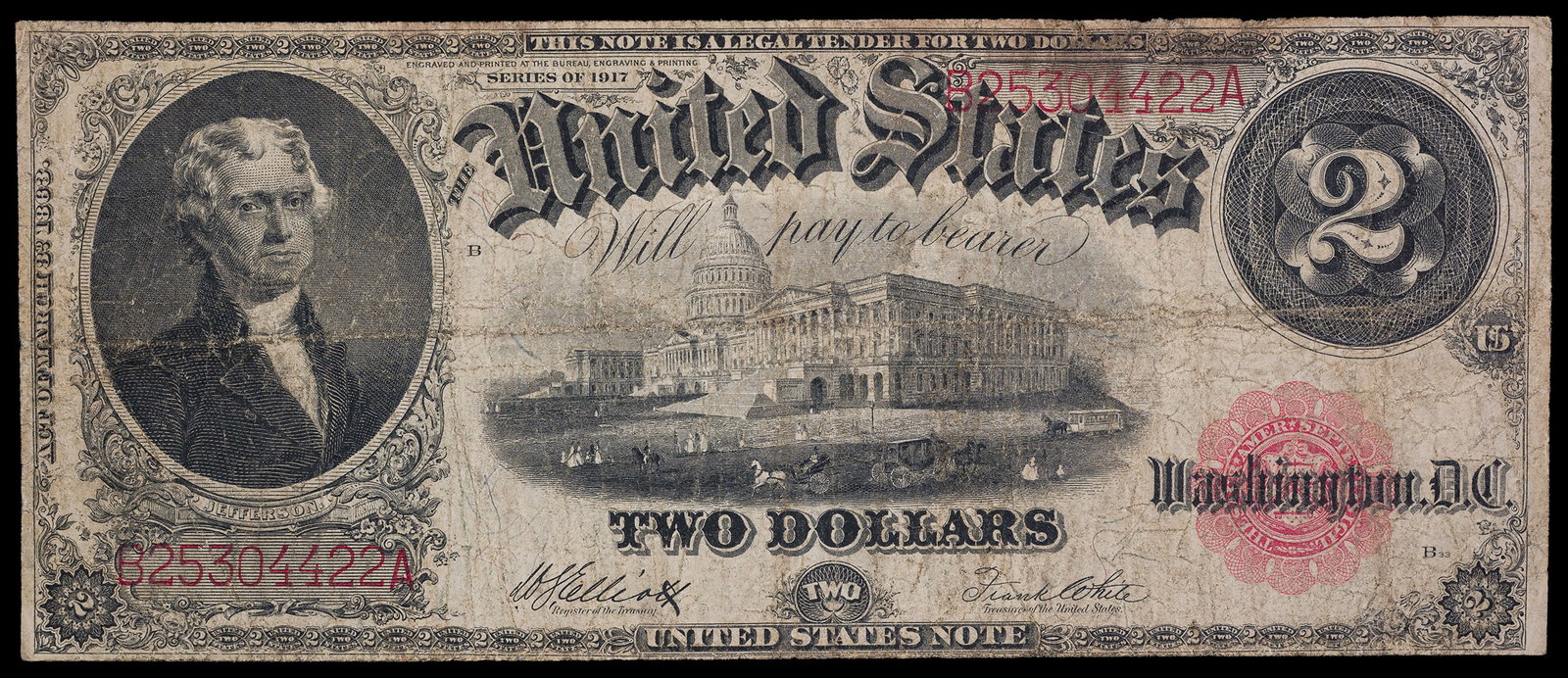 VF 1917 $2 Legal Tender (1 of 2)