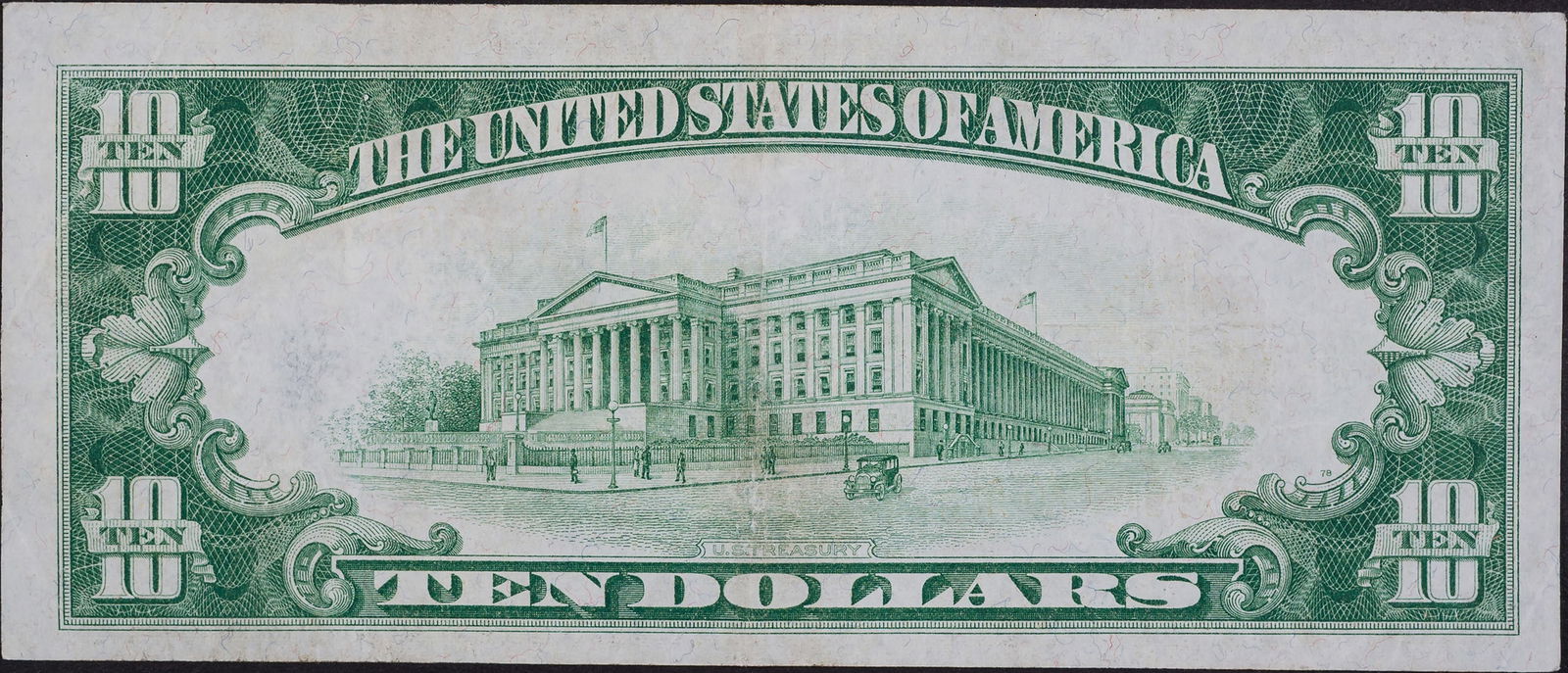 EF+ 1928 $10 Gold Certificate - 2