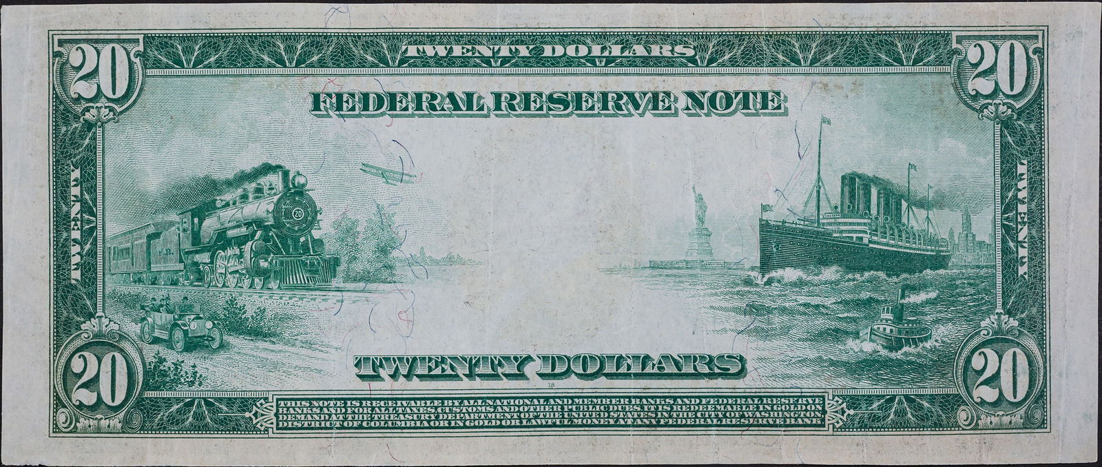 EF+ 1914 $20 Federal Reserve Note - 2