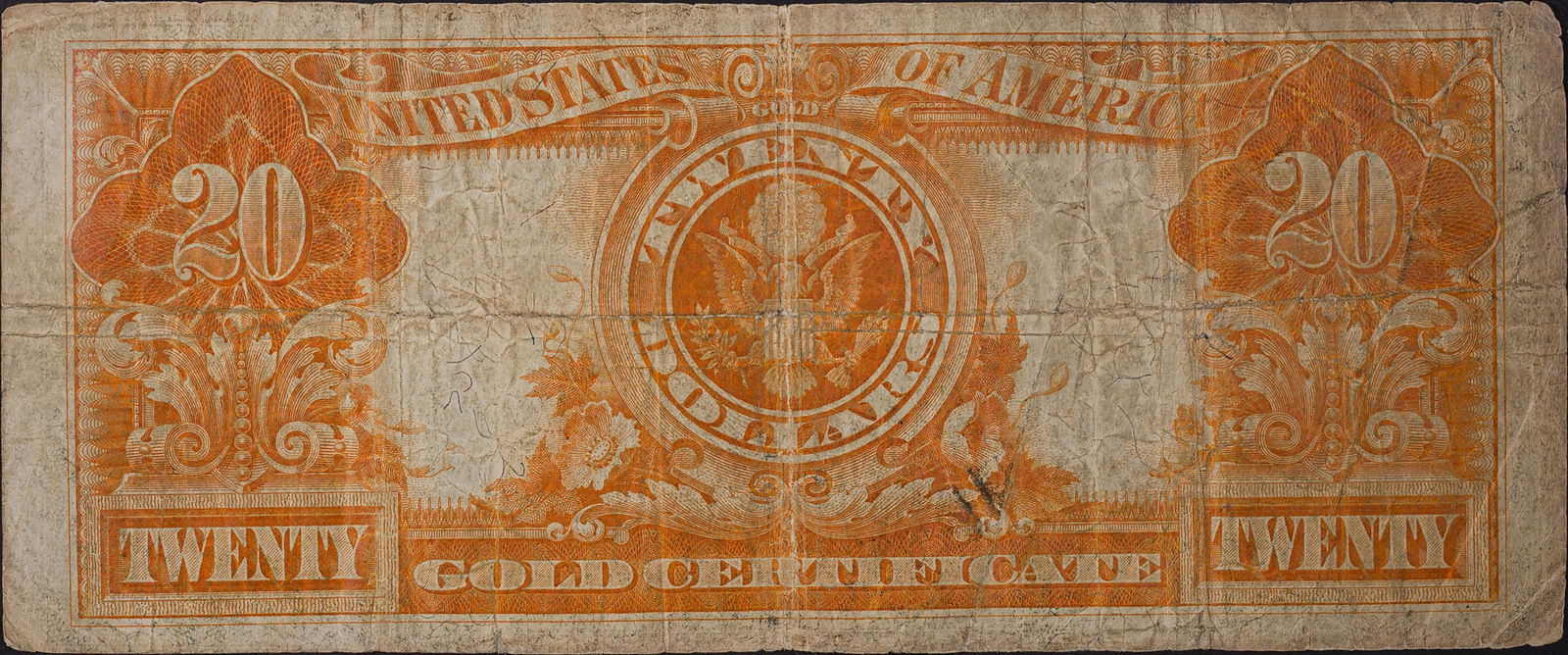Fine 1922 $20 Gold Certificate - 2