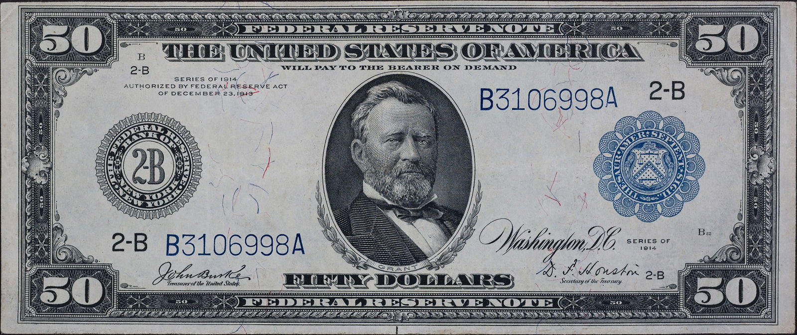 AU 1914 $50 Federal Reserve Note (1 of 2)