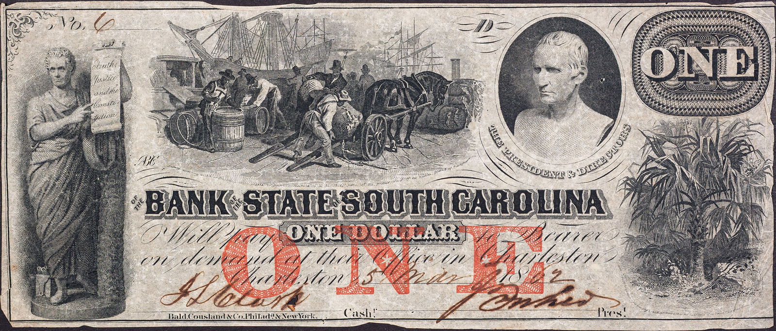 South Carolina. VF State Bank $1 Note (1 of 2)