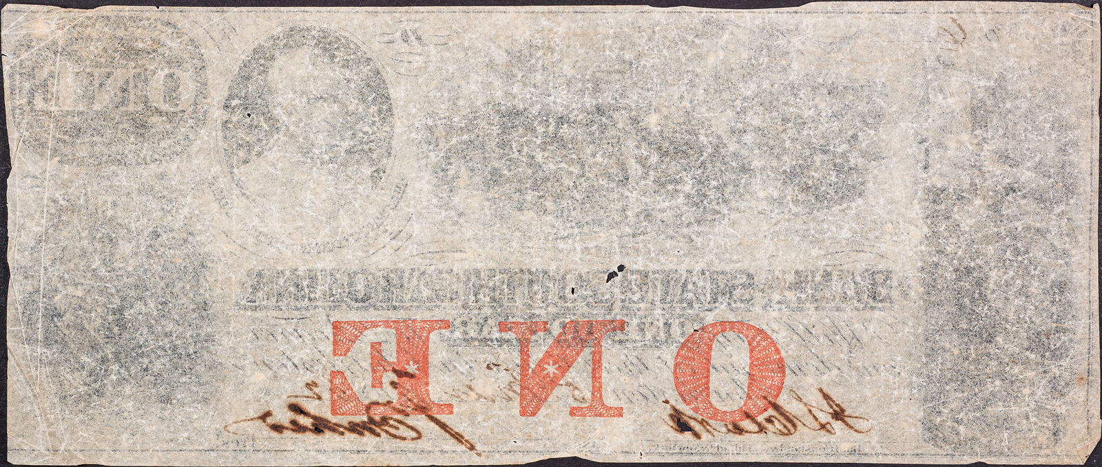 South Carolina. VF State Bank $1 Note - 2