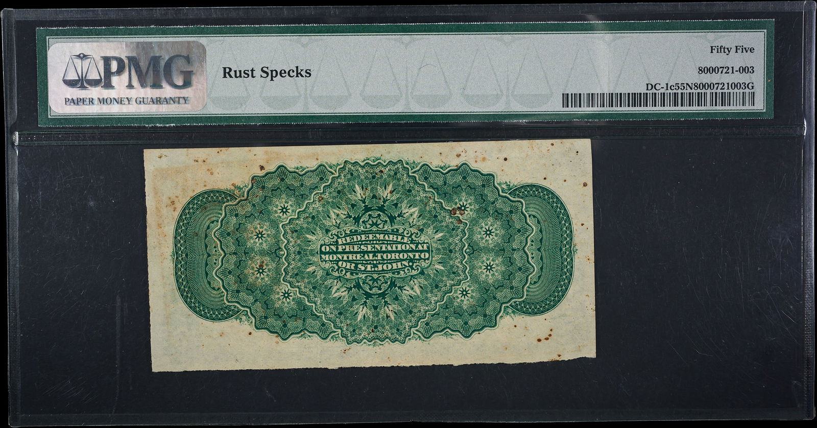 Canada. PMG 55 Net 1870 25 Cent - 2