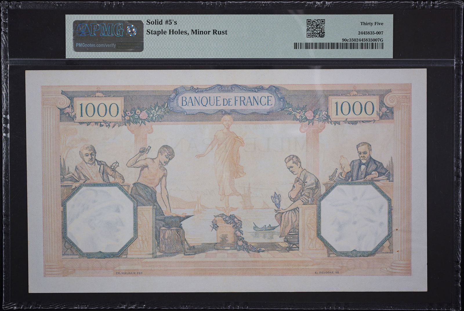 France. PMG VF-35 1938-40 1000 Francs - 2