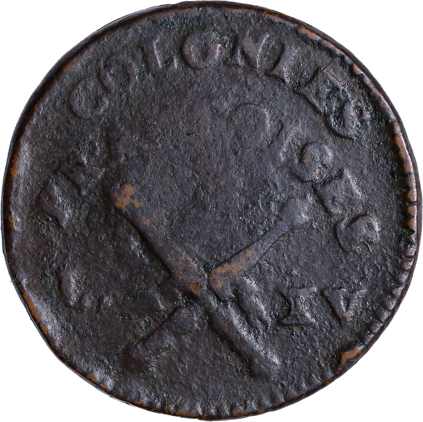 French Colonies. 1767 Counterstamped One Sou - 2