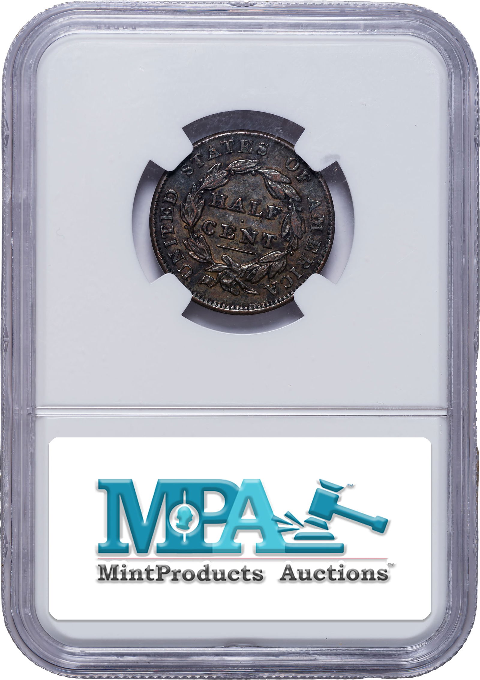 NGC EF-45 1835 Half Cent - 2