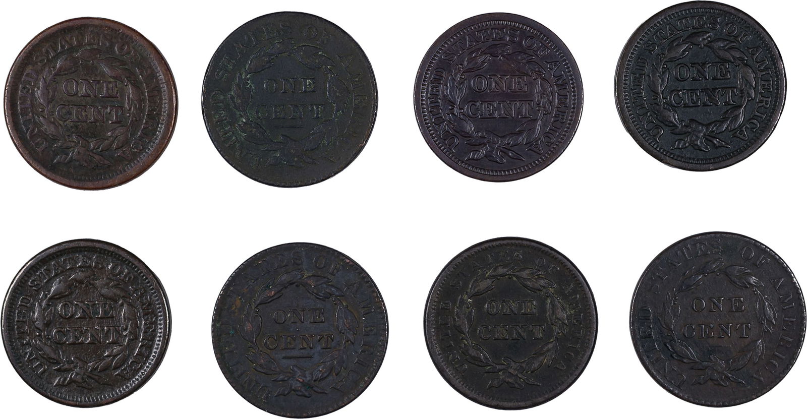8 Piece Large Cent Lot - 2