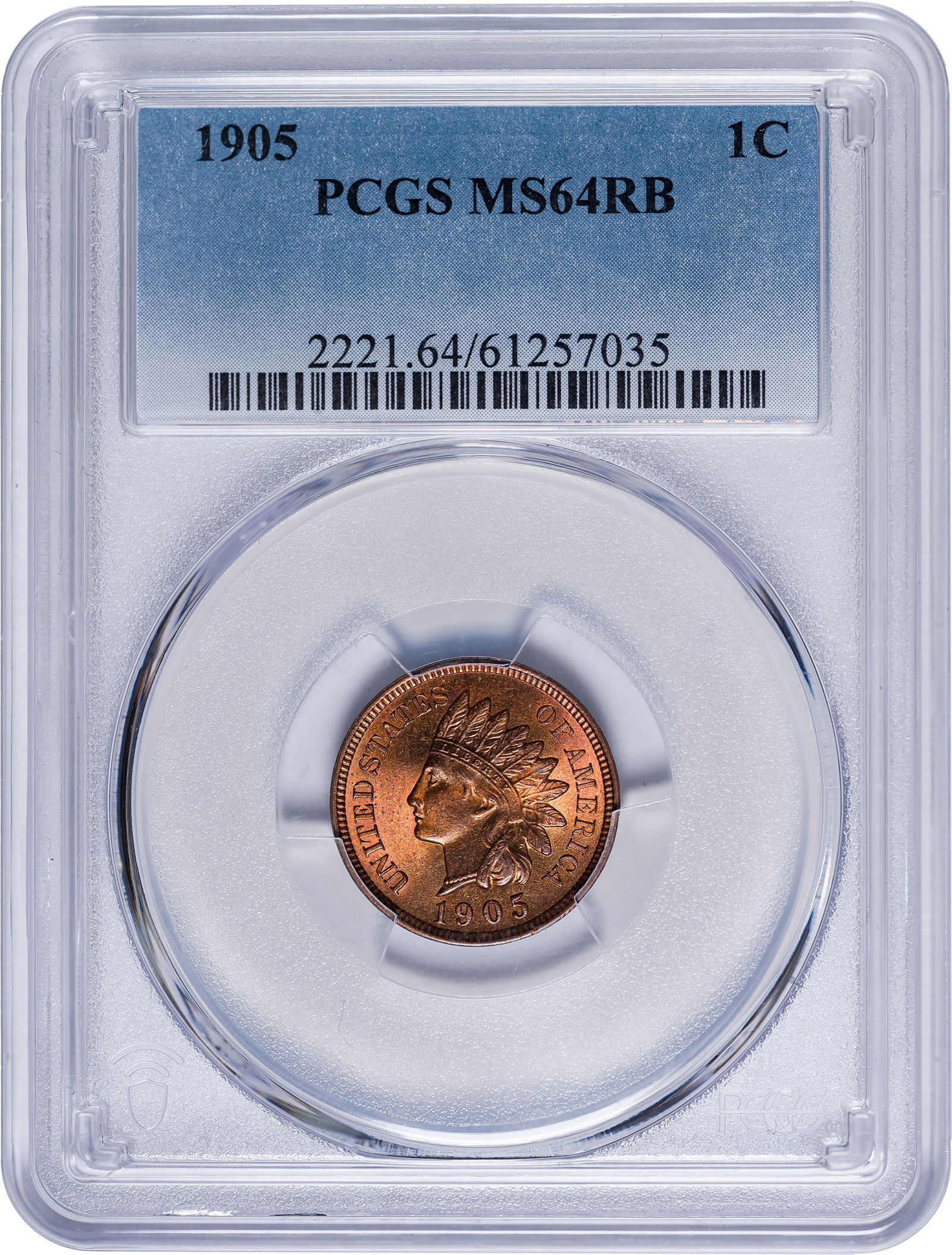 PCGS MS-64 RB 1905 Indian Cent (1 of 2)