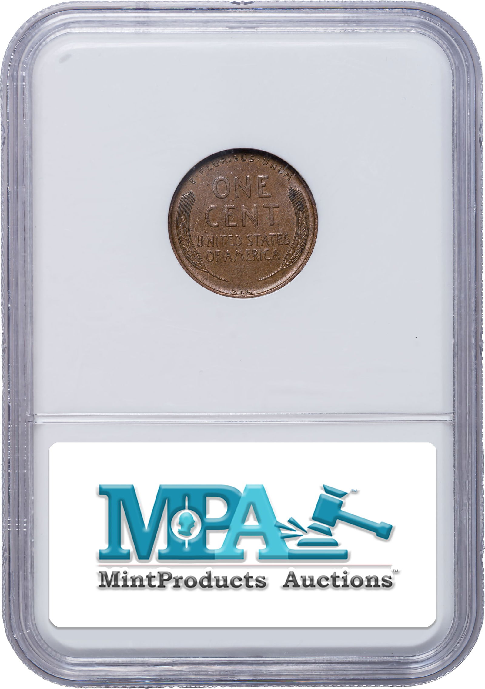 NGC AU-55 1909-S V.D.B. Lincoln Cent - 2