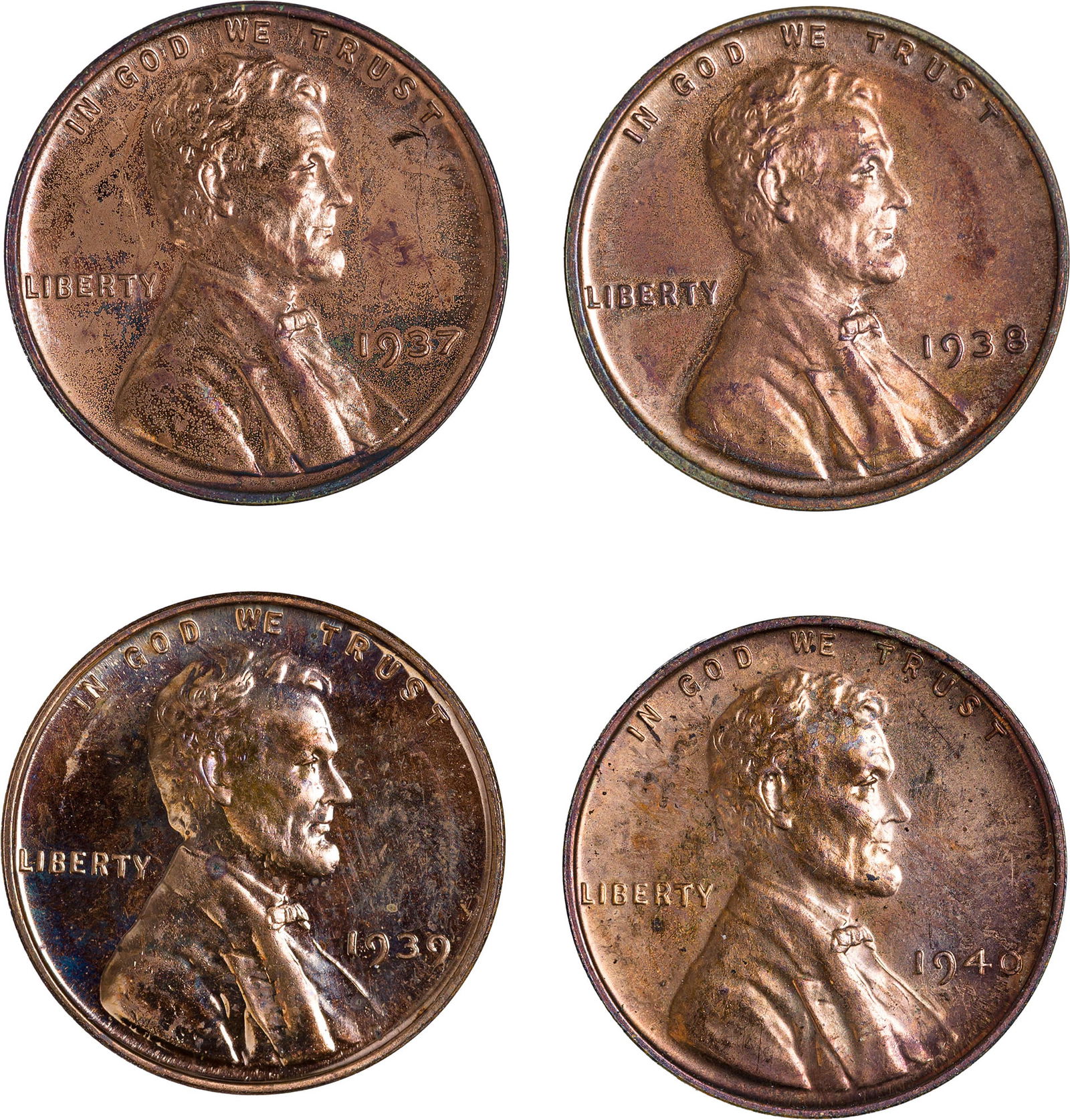 Proof-63 RB Lincoln Cent Foursome (1 of 2)