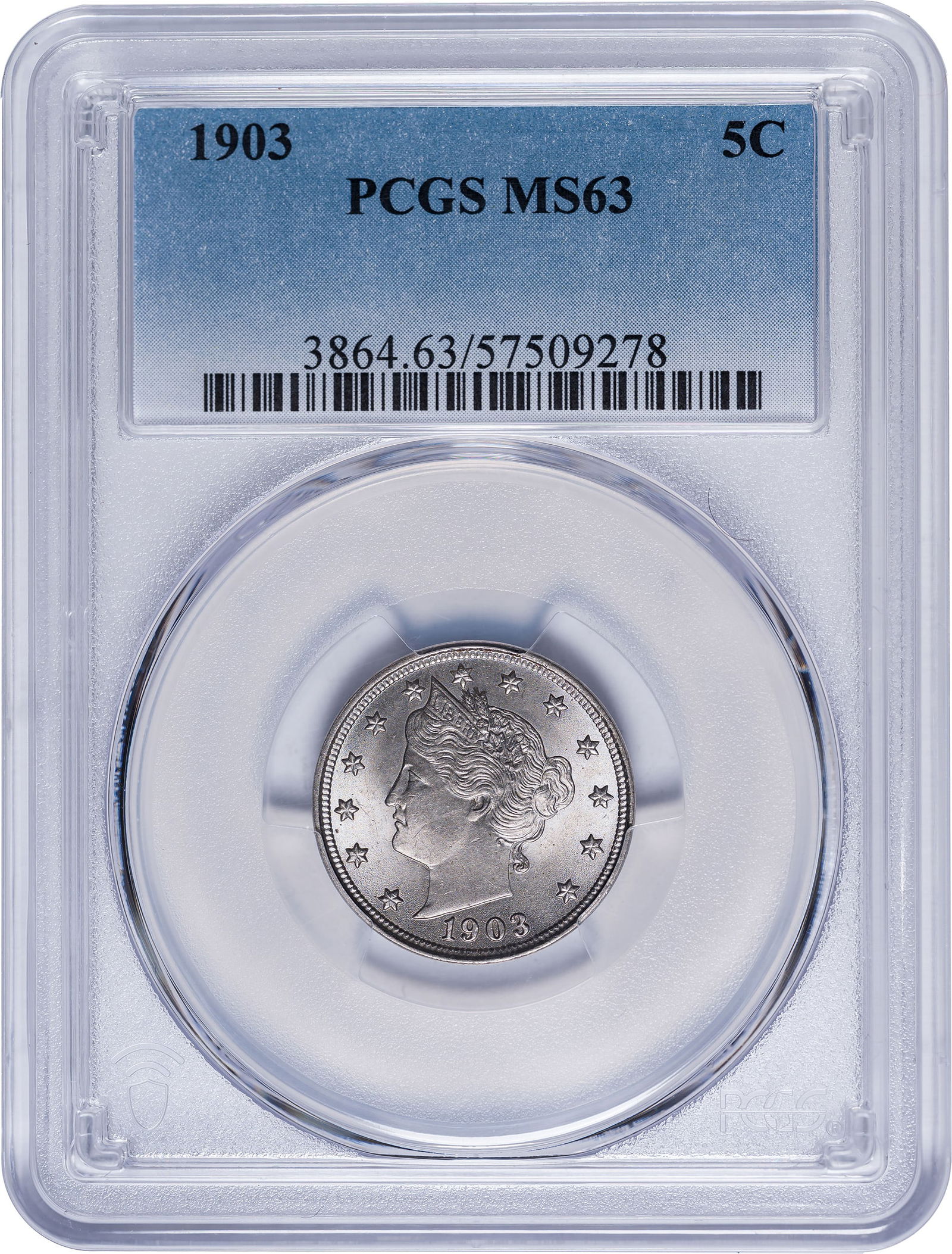 PCGS MS-63 1903 Liberty Nickel: A PQ example that is easily as nice as some MS-64's you will see.