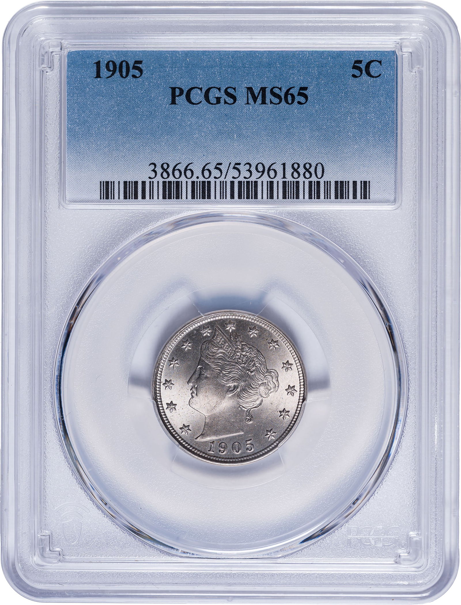 PCGS MS-65 1905 Liberty Nickel: A fully struck gem that is sure to please.