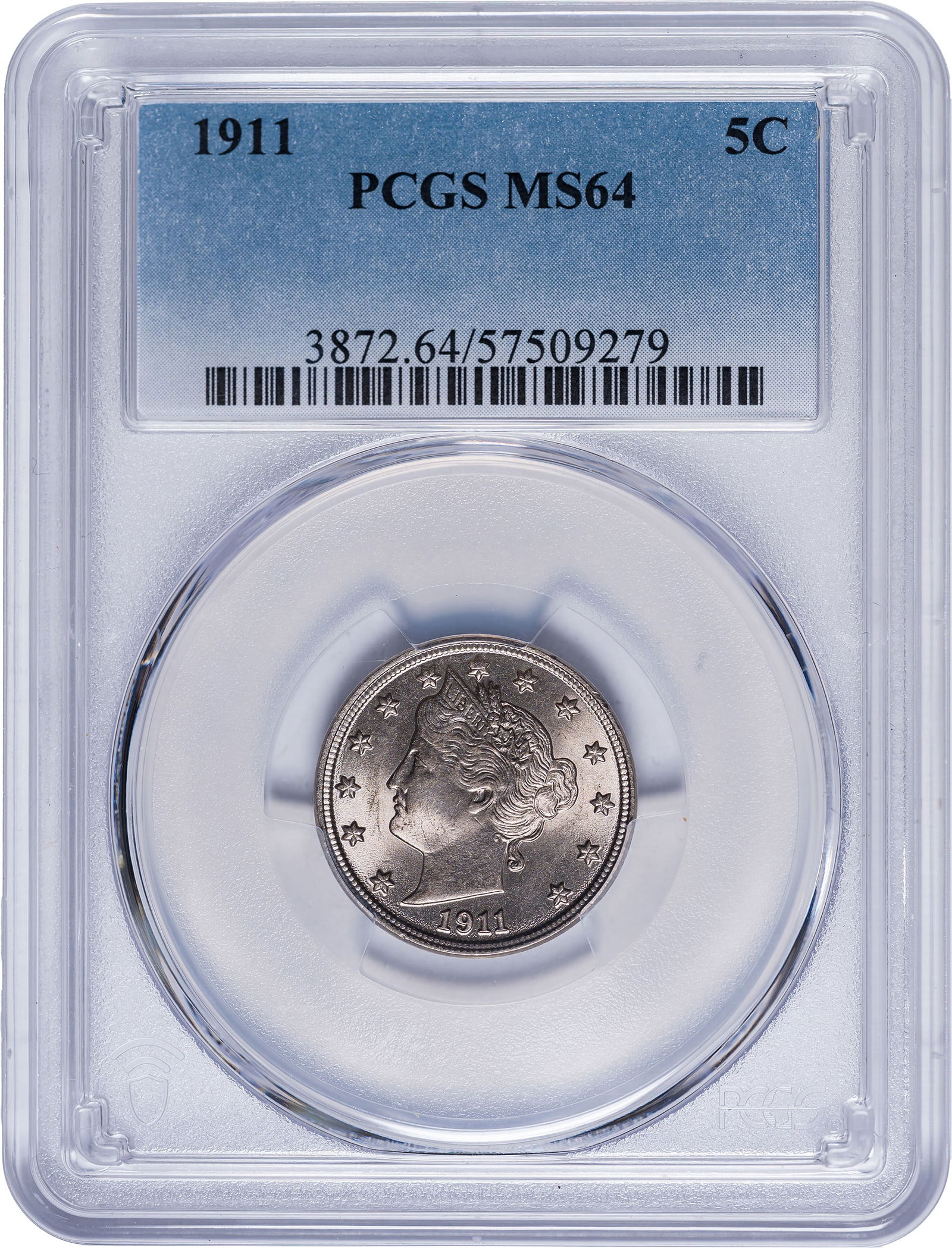 PCGS MS-64 1911 Liberty Nickel: A PQ wonderfully lustrous example that in our opinion could easily upgrade.
