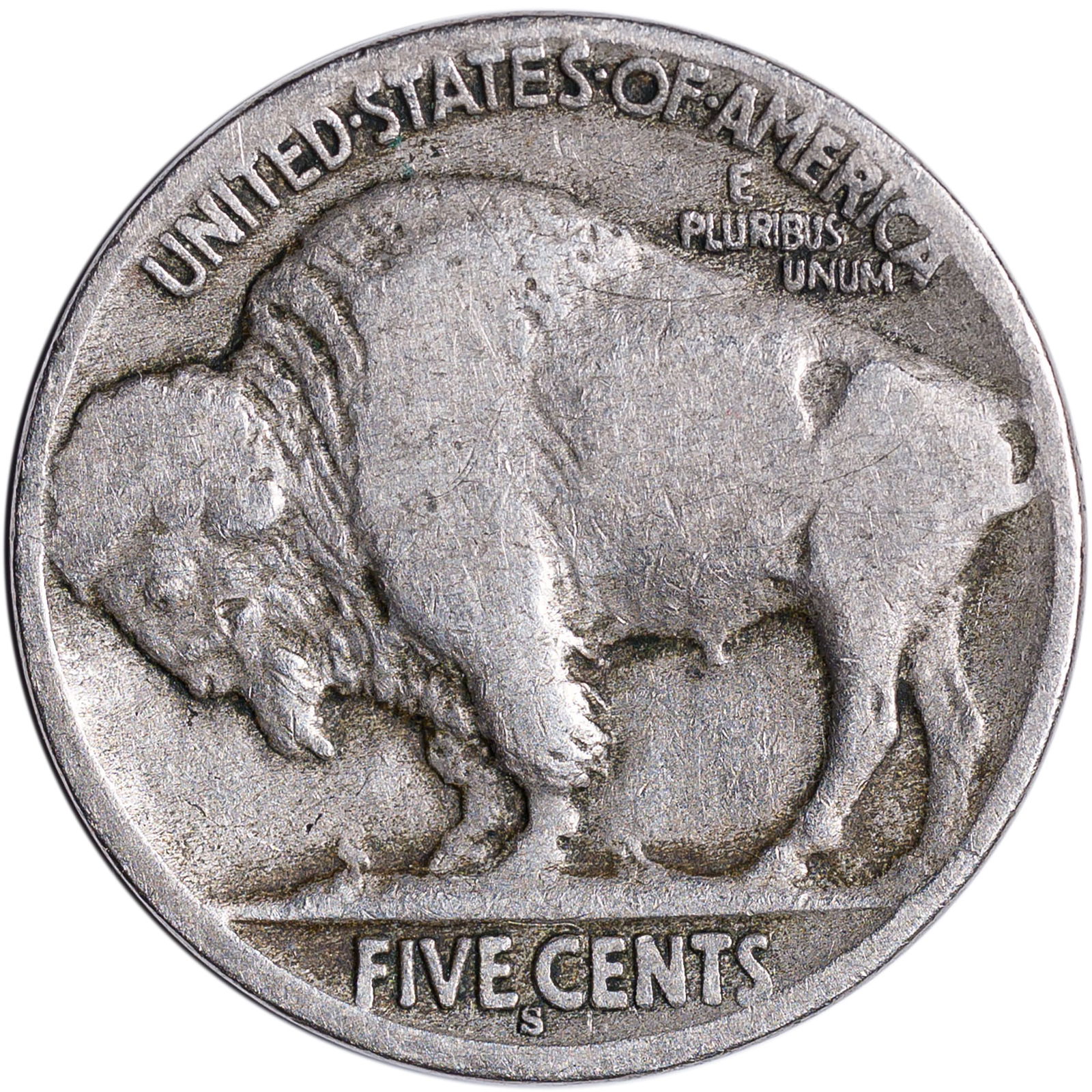 G+-6 1913-S Type II Buffalo Nickel - 2