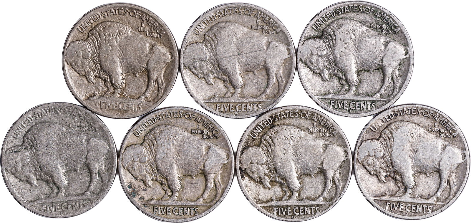 7 Pcs Better Buffalo Nickels - 2
