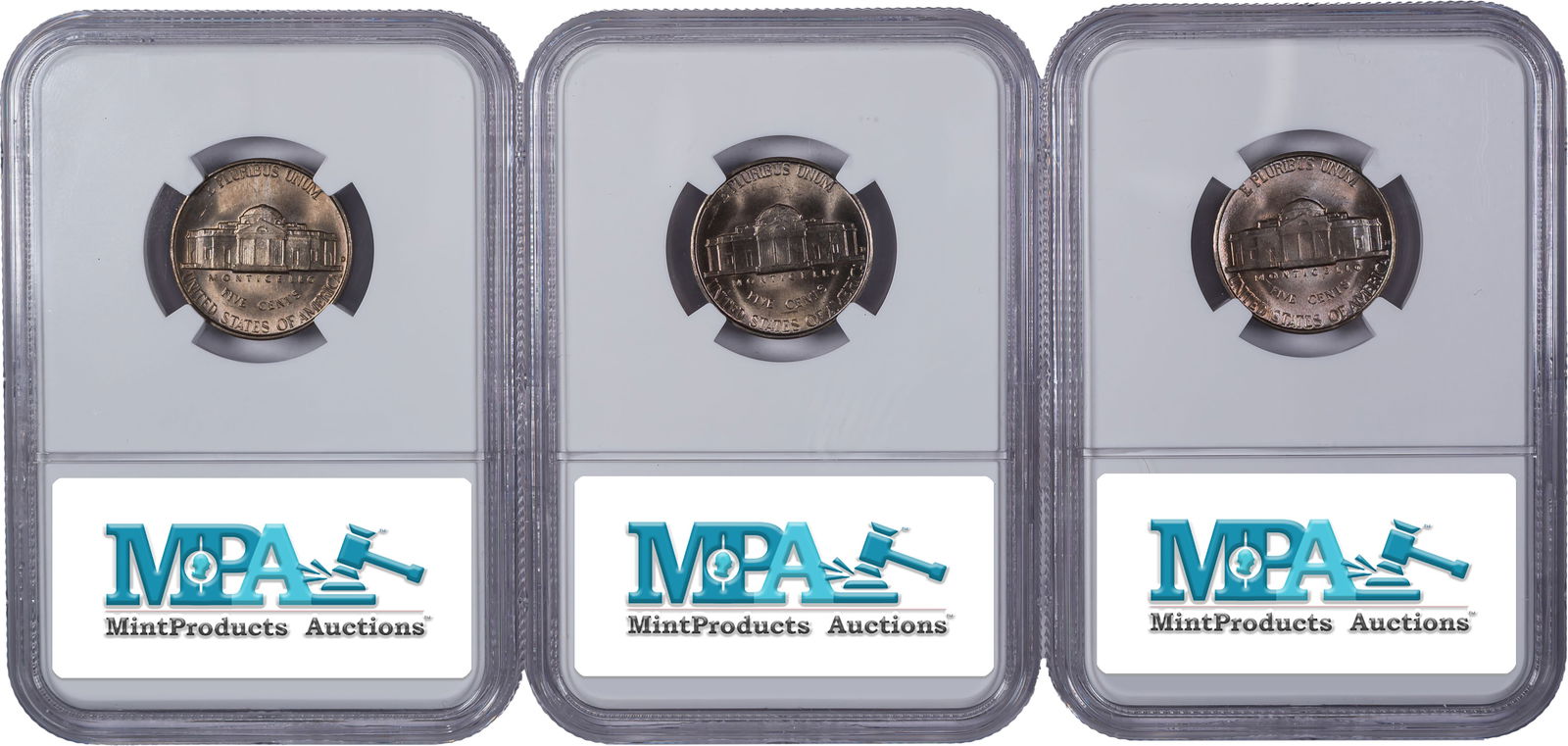 NGC-Certified 1950-D Nickel Threesome - 2