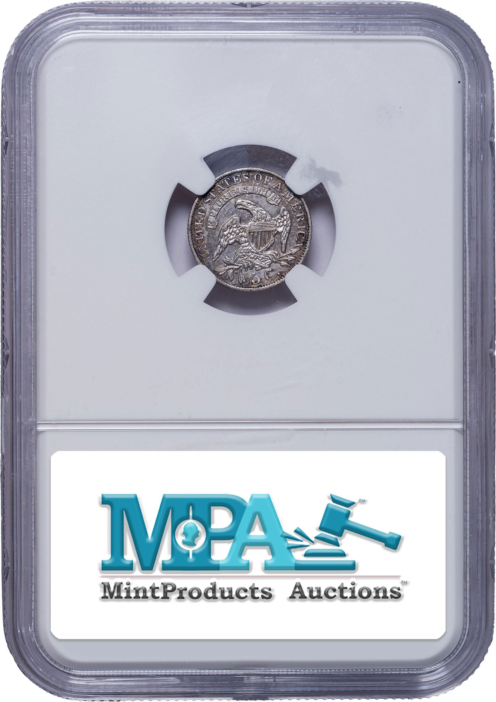 NGC AU-55 1833 Half Dime - 2