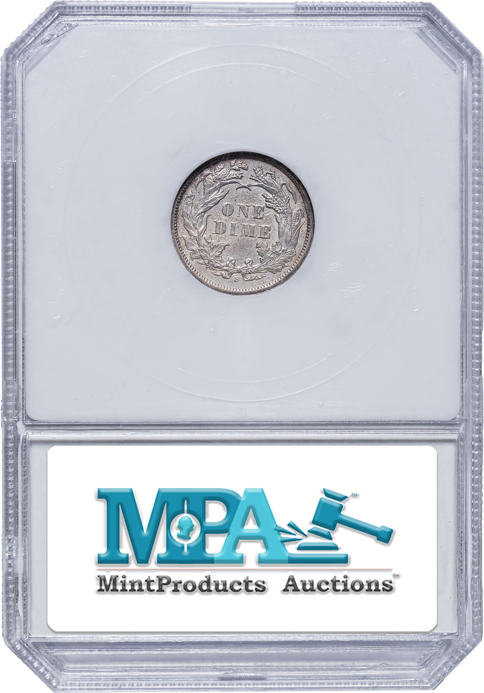 PCI MS-63 1869-S Seated Dime - 2