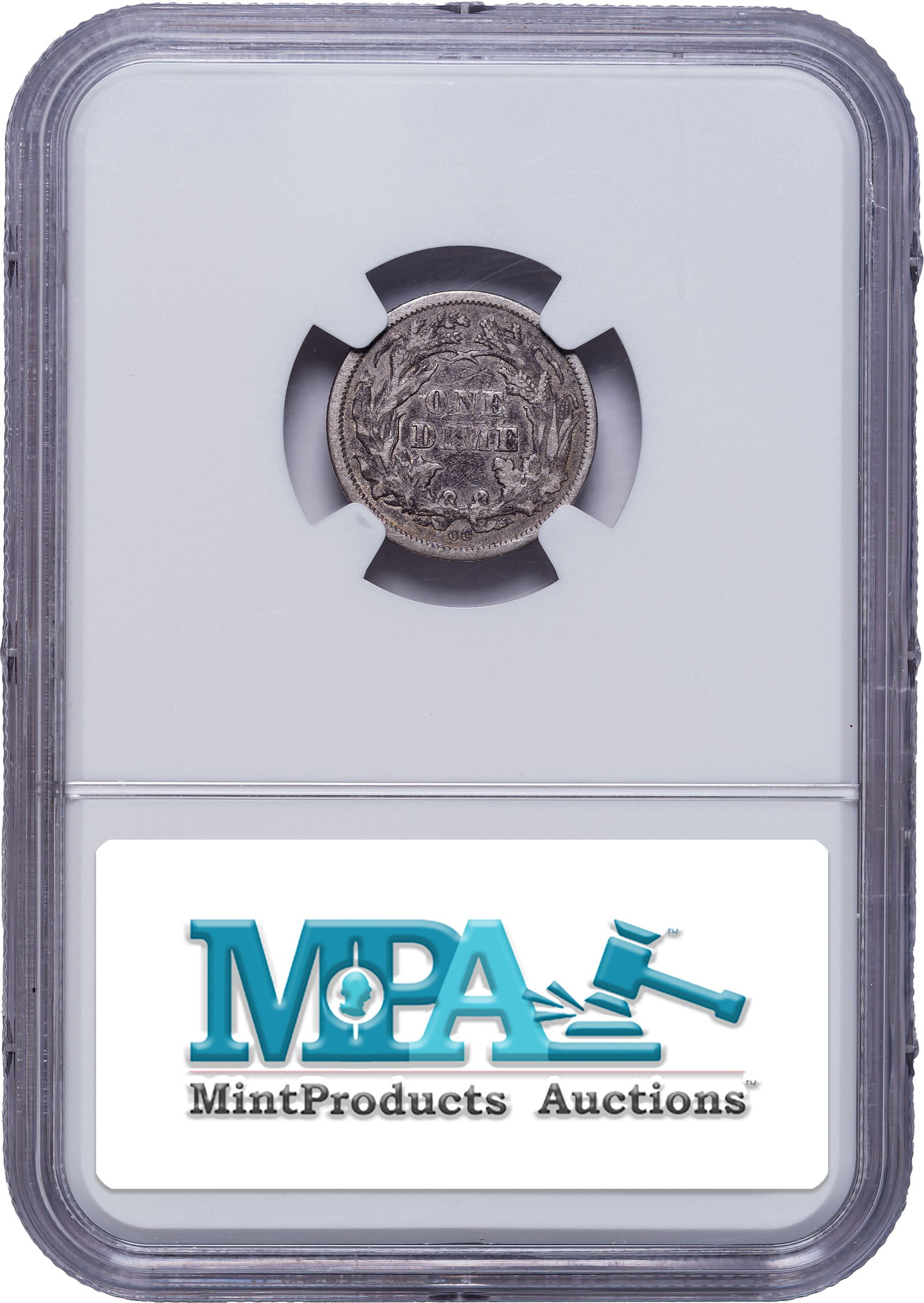 NGC EF-40 1875-CC Seated Dime - 2