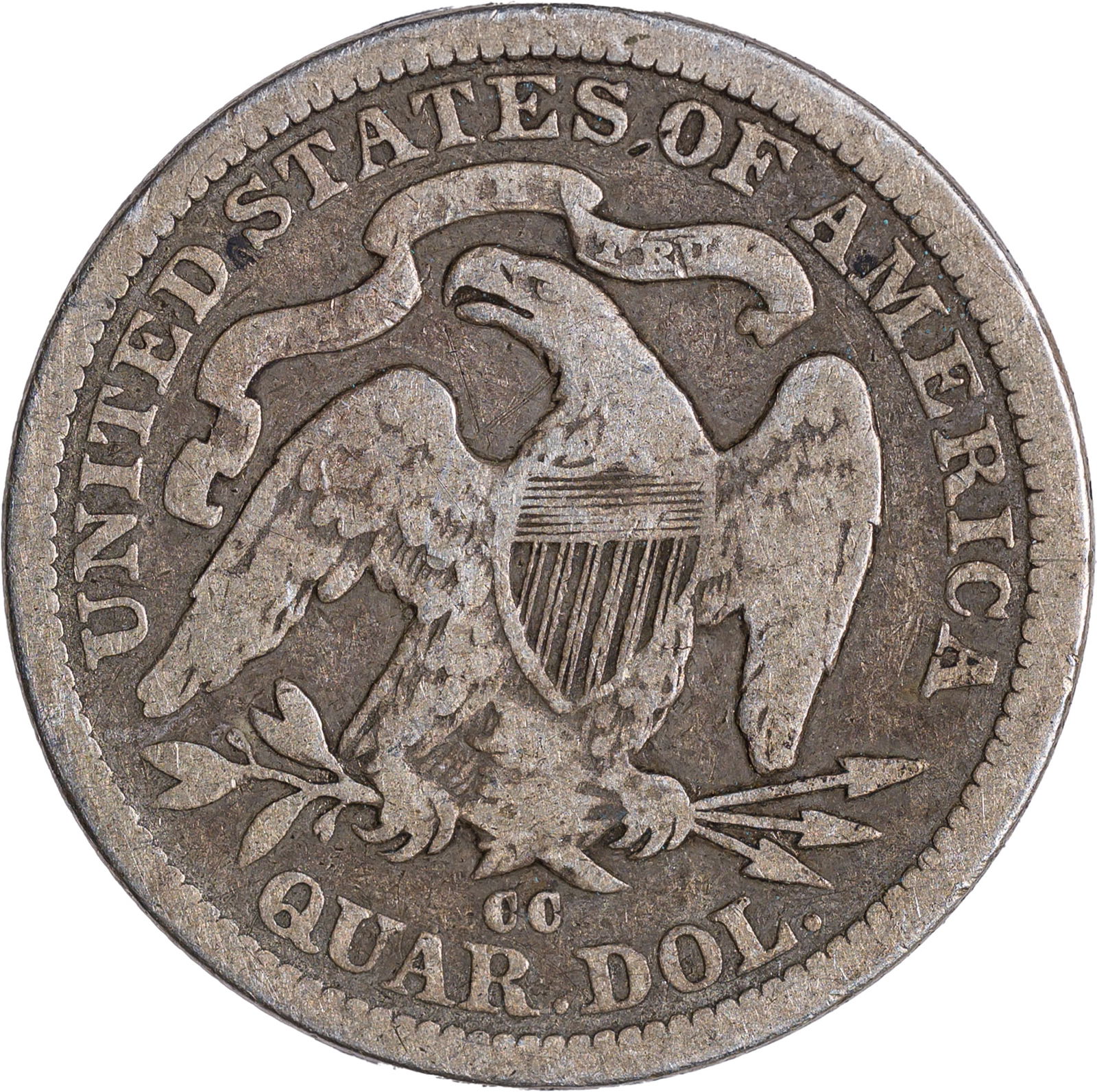 F-12 1876-CC Seated Quarter - 2