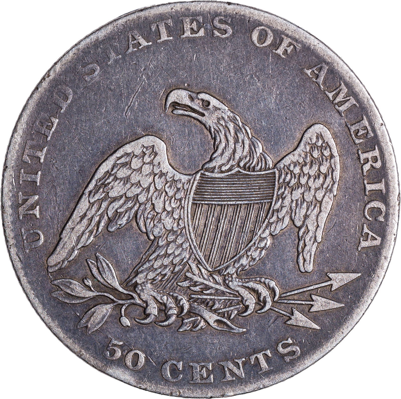 EF-40 1837 Reeded Edge Half Dollar - 2