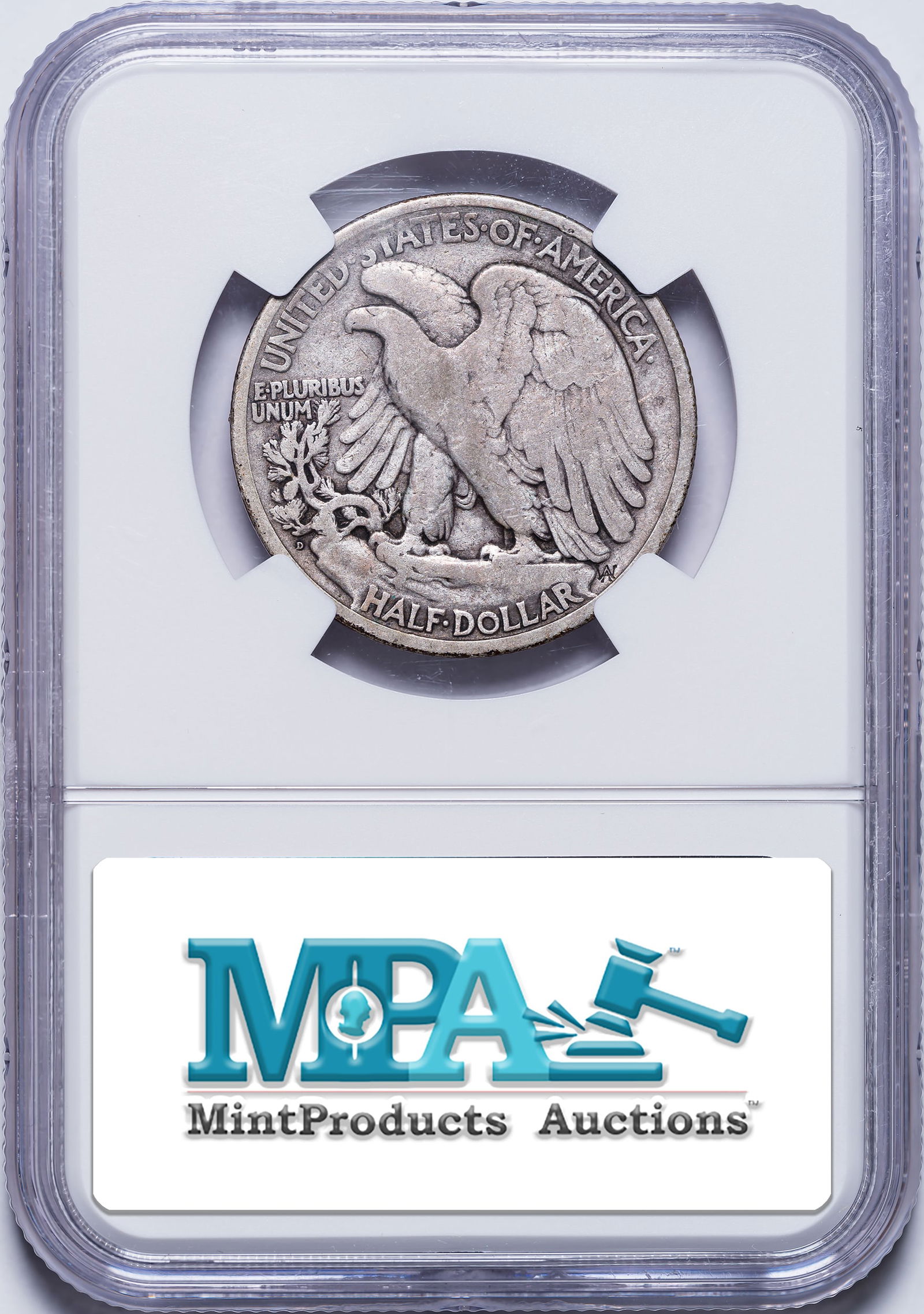 NGC F-12 1919-D Walking Liberty Half - 2