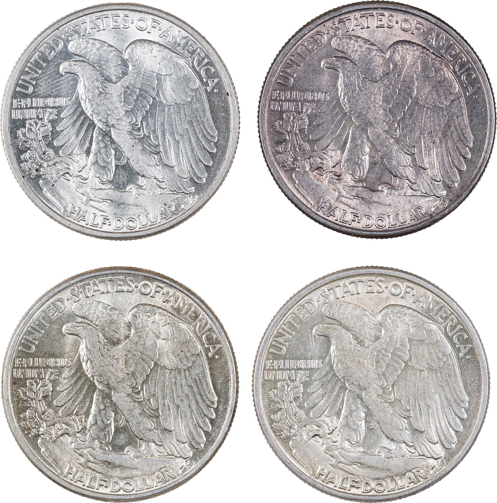 Four Walking Liberty Half Dollars - 2