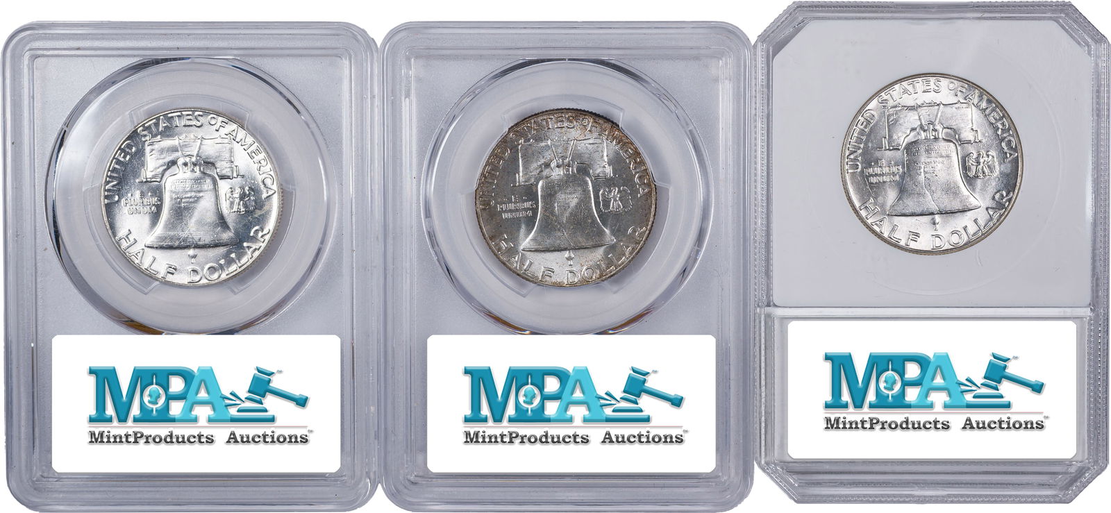 Certified 1953 Half Dollar Trio - 2