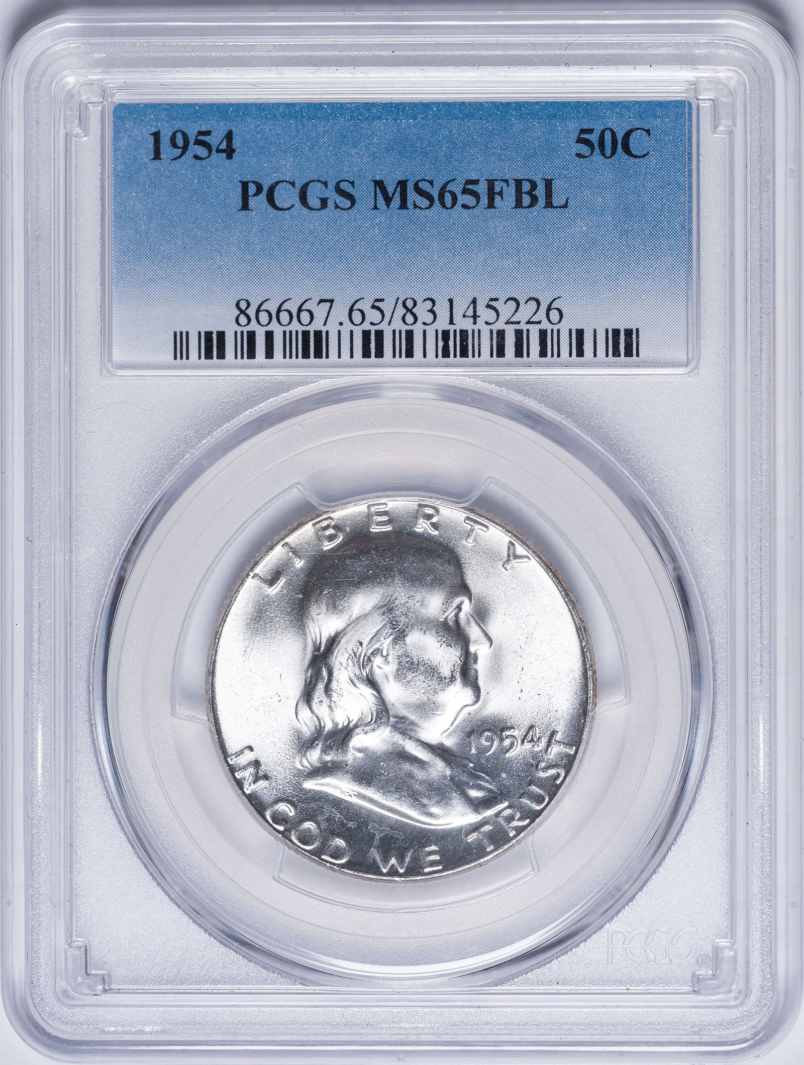 PCGS MS-65 FBL 1954 Franklin Half Dollar (1 of 2)