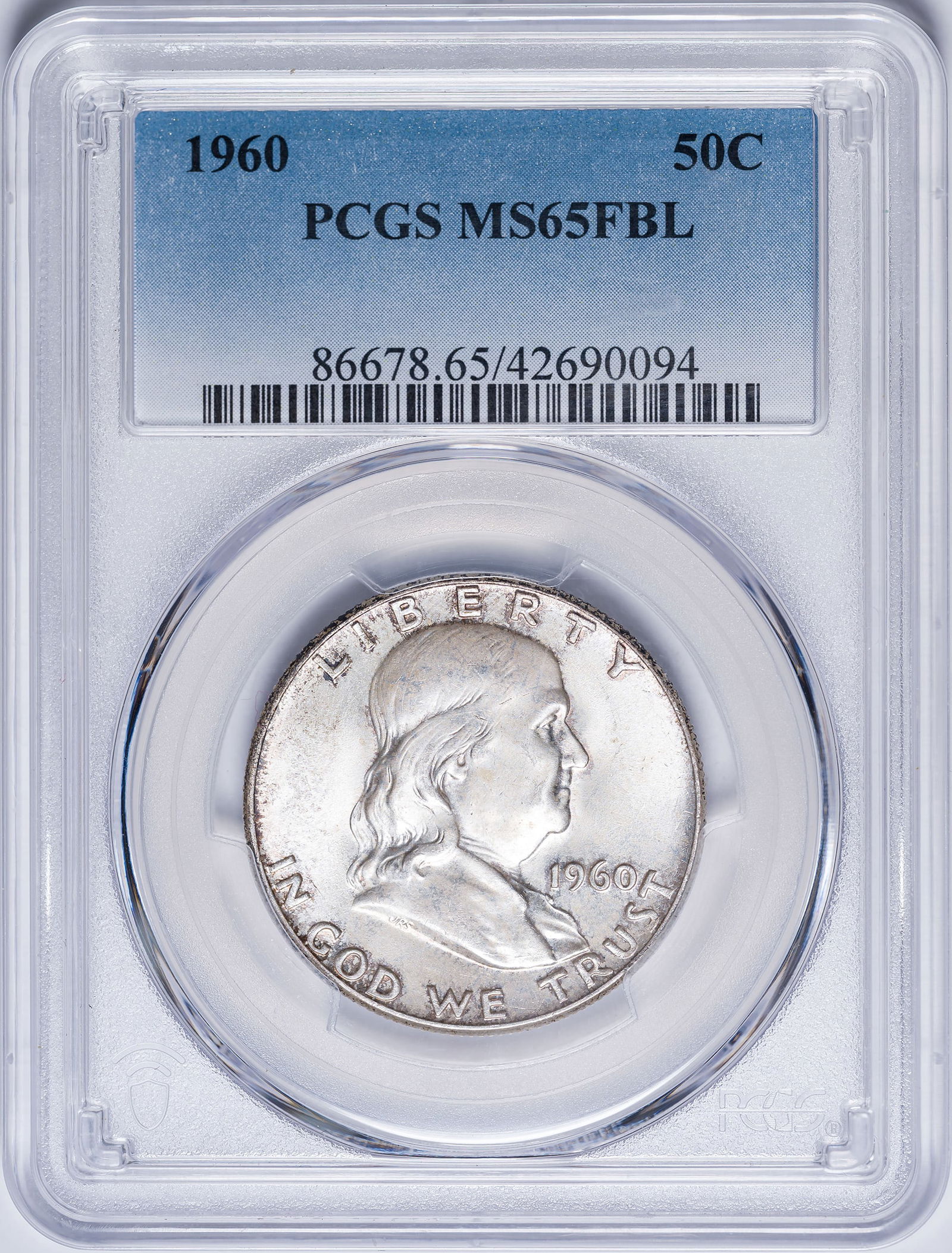 PCGS MS-65 FBL 1960 Franklin Half Dollar (1 of 2)