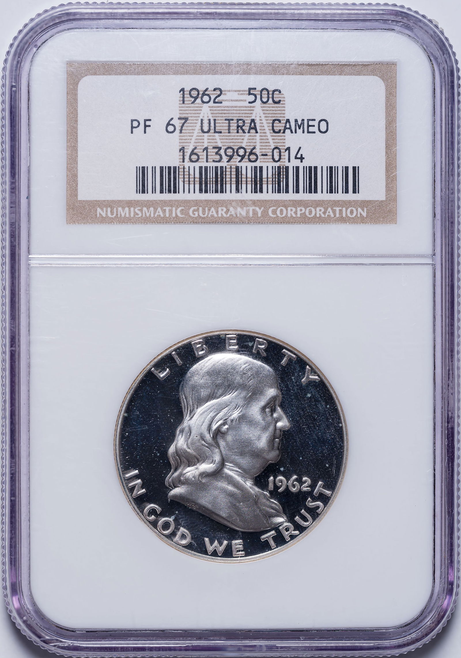 NGC Proof-67 UC 1962 Franklin Half Dollar (1 of 2)