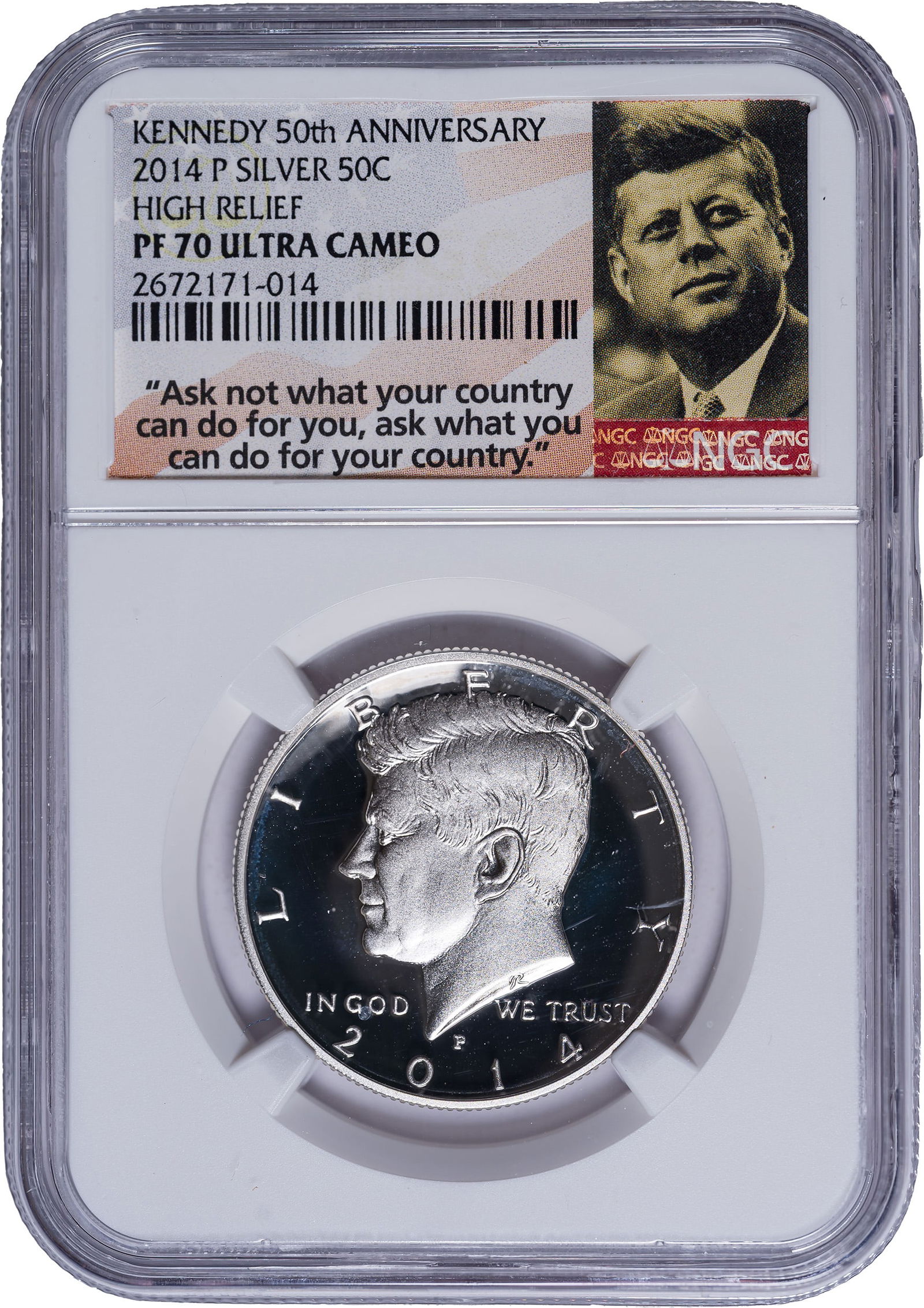 NGC Proof-70 UC 2014-P Silver Half Dollar (1 of 2)