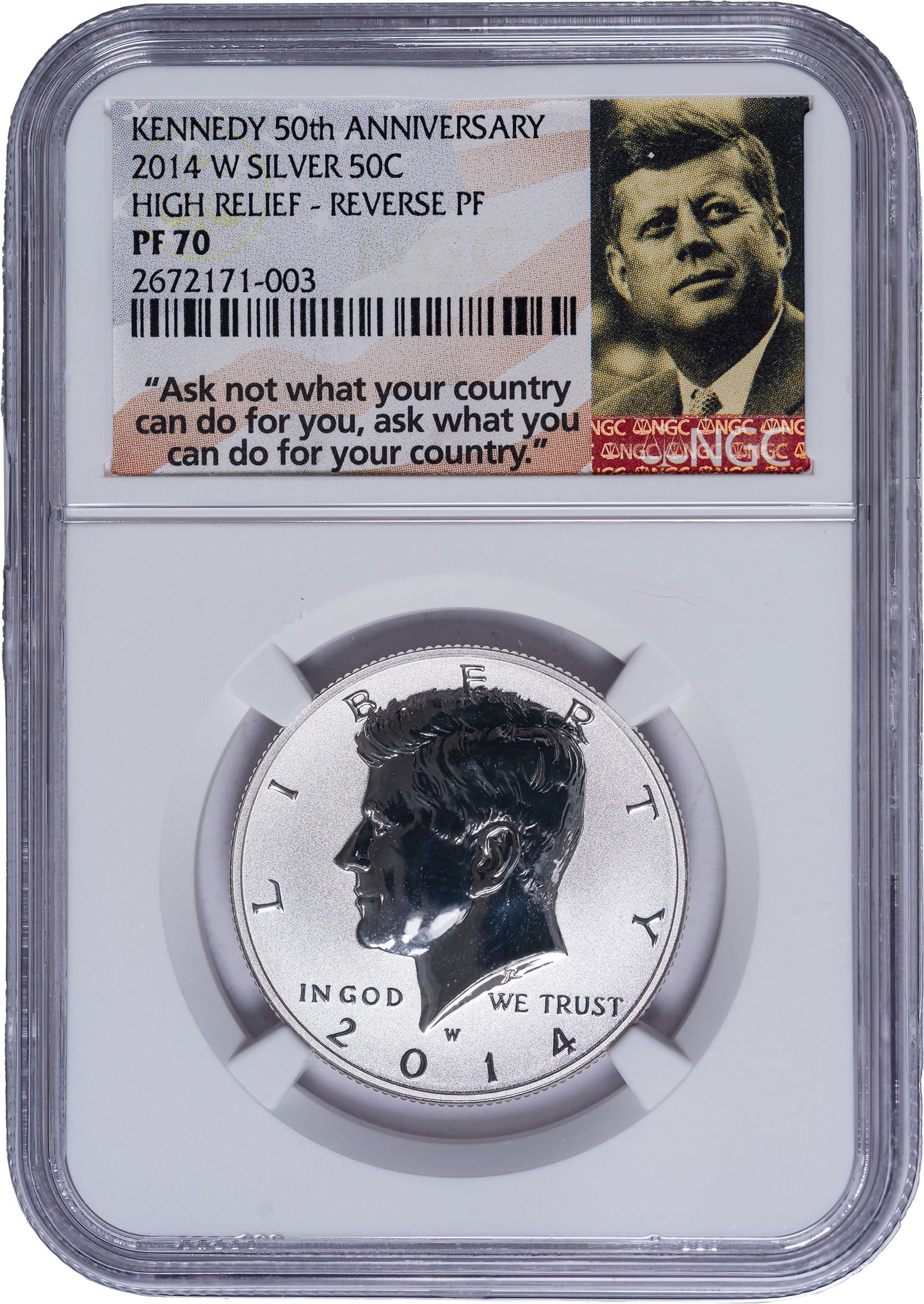 NGC Reverse Proof-70 2014-W Silver Half Dollar (1 of 2)