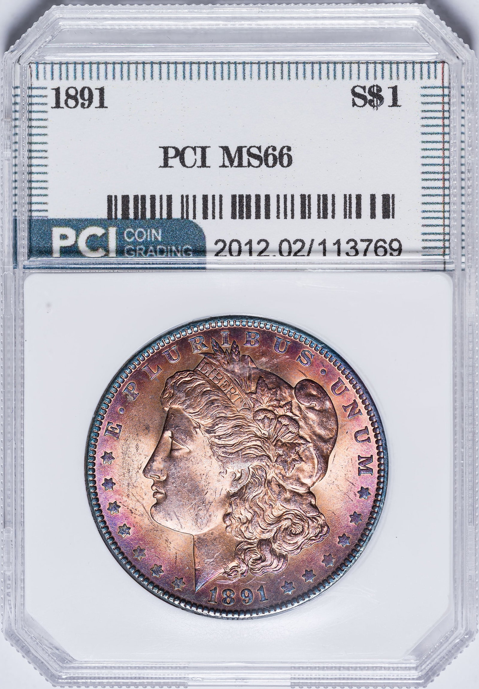 PCI MS-66 1891 Morgan Dollar (1 of 2)