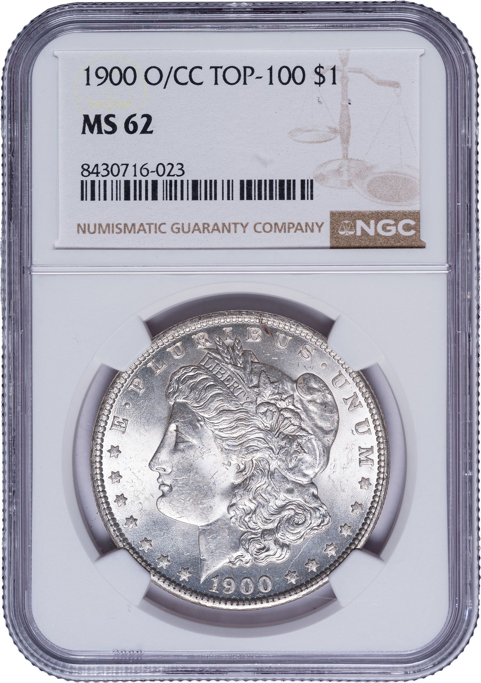 PCGS MS-63 1900-O/CC Morgan Dollar: VAM-11. Brilliant and lustrous, and as nice as many MS-64 pieces in today's numismatic marketplace.
