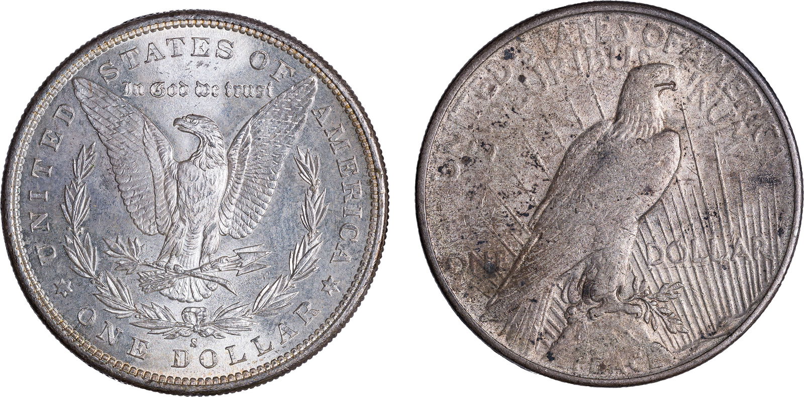 Morgan And Peace Dollar Pair - 2